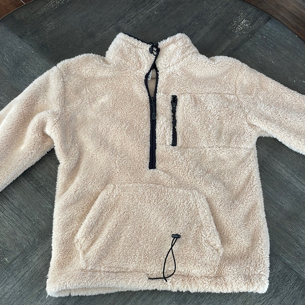 Victoria’s Secret/Pink Fluffy Cream Pullover/Sweatshirt